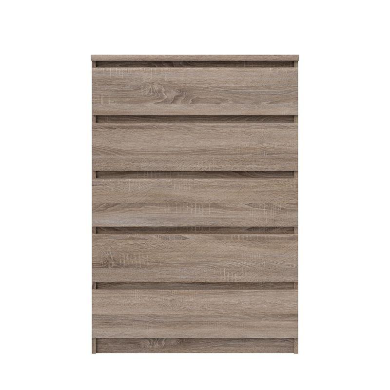 Wood Scottsdale 5 Drawer Chest in Truffle Gray-Tvilum