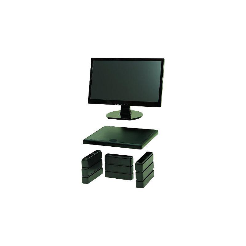 DART LCD/TFT Monitor Riser 13"x10-1/2"x1"to4-3/4" 66lb Cap BK 02161