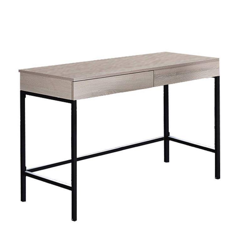 42" Wendral Desk Natural/Black - Acme Furniture: Home Office Workstation with Storage Drawer