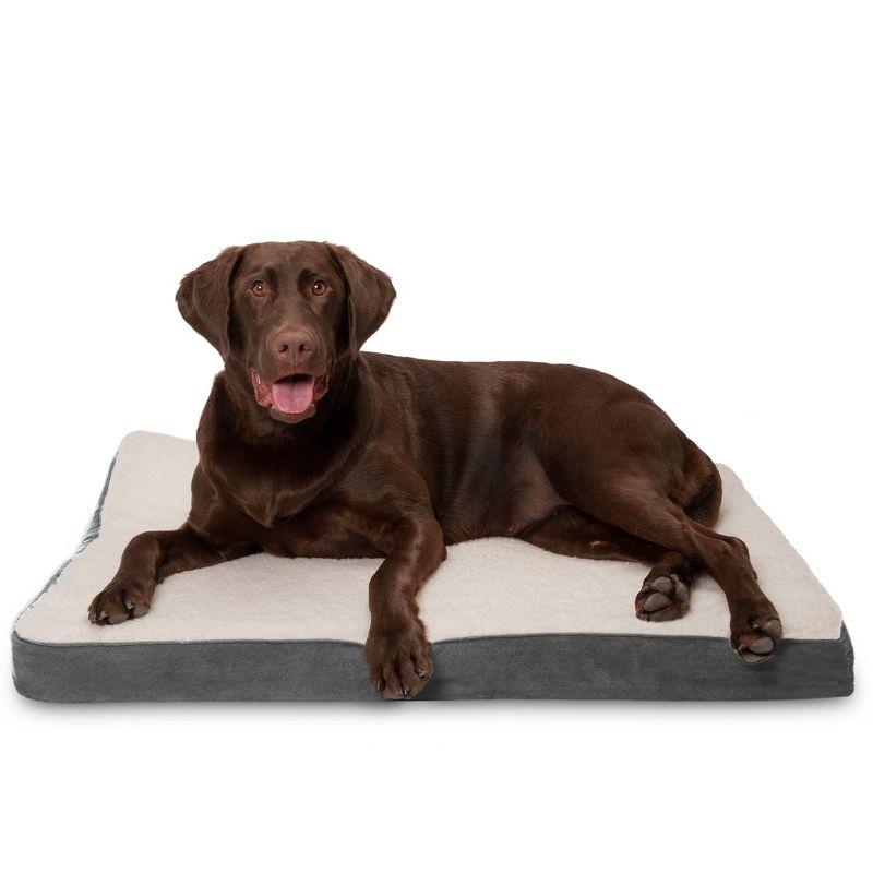 FurHaven Faux Sheepskin & Suede Deluxe Orthopedic Dog Bed