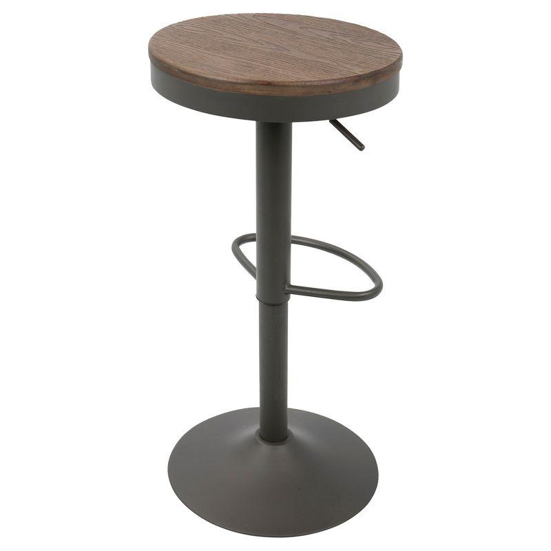 Set of 2 Dakota Adjustable Industrial Barstools - LumiSource