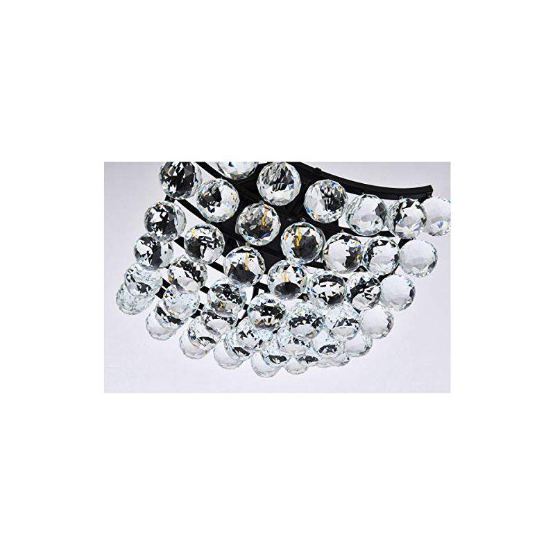 Elegant Lighting Corona 12 inch black flush mount