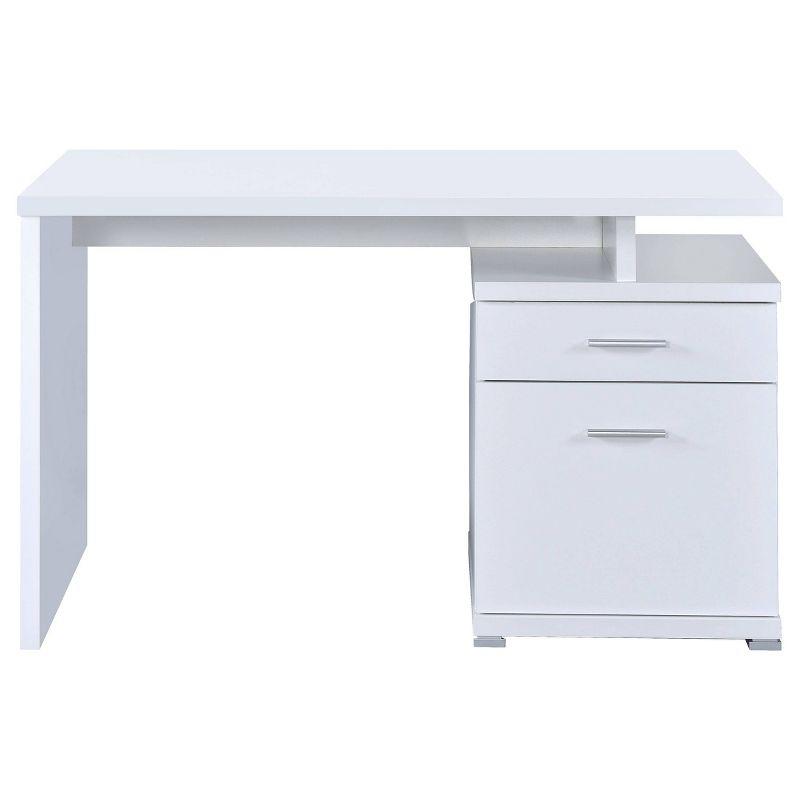 Irving 2 Drawer Office Desk with Reversible Cabinet - Coaster