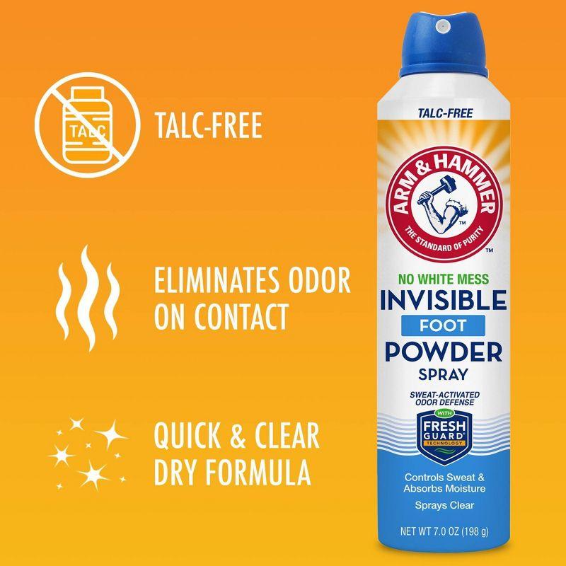 Arm & Hammer Invisible Spray Foot Powder - 7oz