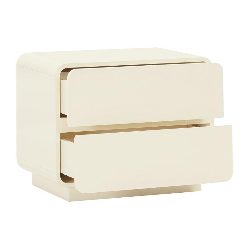 Sagura Nightstand Cream 28"W x 19"D x 22.2"H