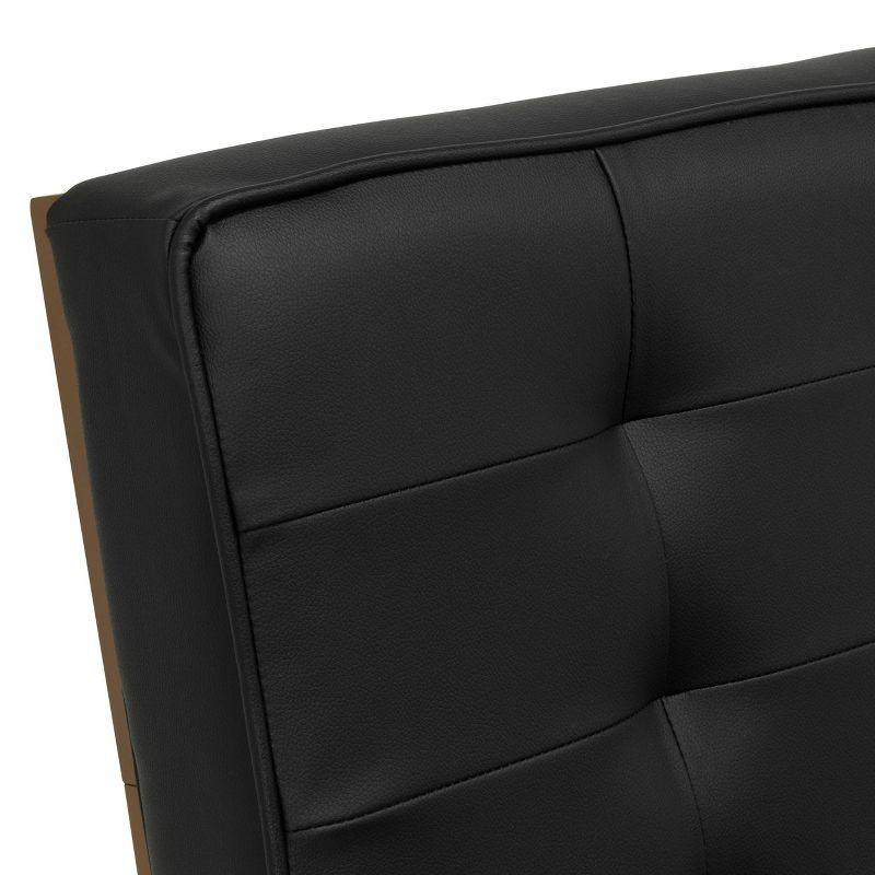 Ashlar Bonded Leather Tufted Chair - Studio Designs Home