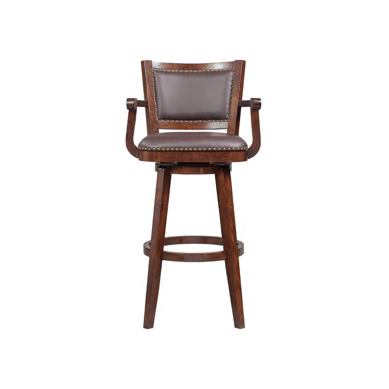 Broadmoor 41" Cappuccino Swivel Extra Tall Barstool with Leather