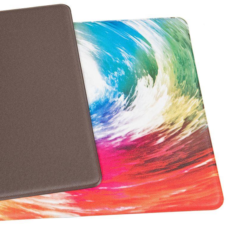 World Rug Gallery Contemporary Waves Anti-Fatigue Standing Mat - Multi 18"x47"