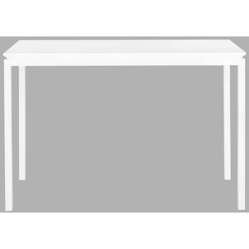 Transitional White Lacquered Home Office Desk, 43" Wide