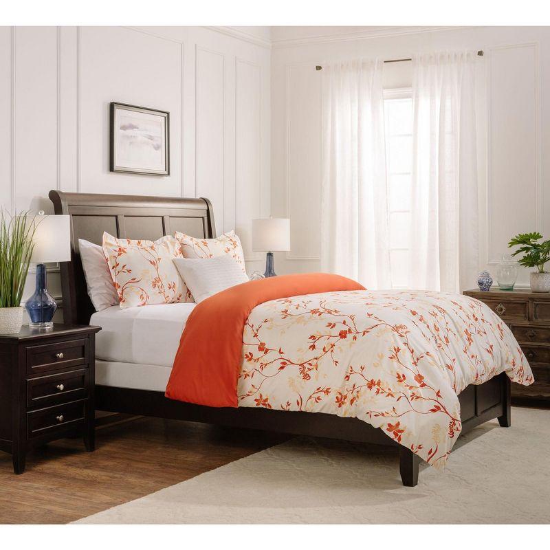 Chanasya Ultra Soft Sakura Cherry Tree Reversible Duvet Cover Set