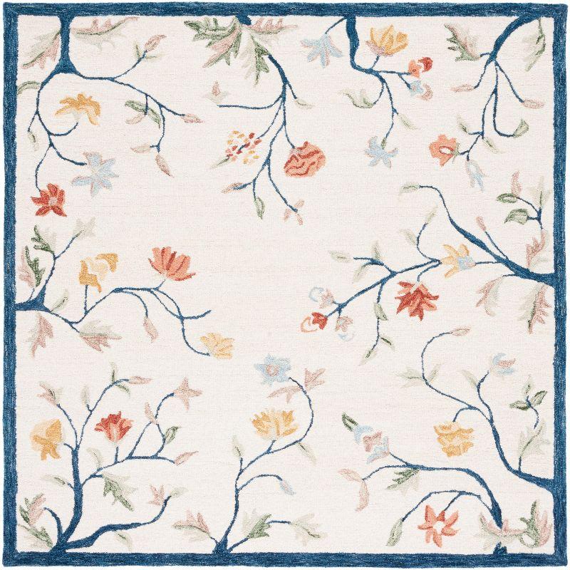 Metro MET120 Hand Tufted Area Rug - Ivory/Blue - 6'x6' - Safavieh.