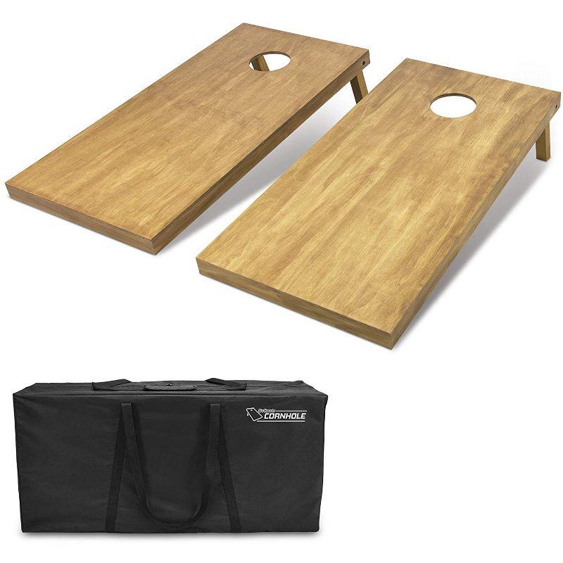 2' x 4' Solid Wood Cornhole Set with Carrying Case