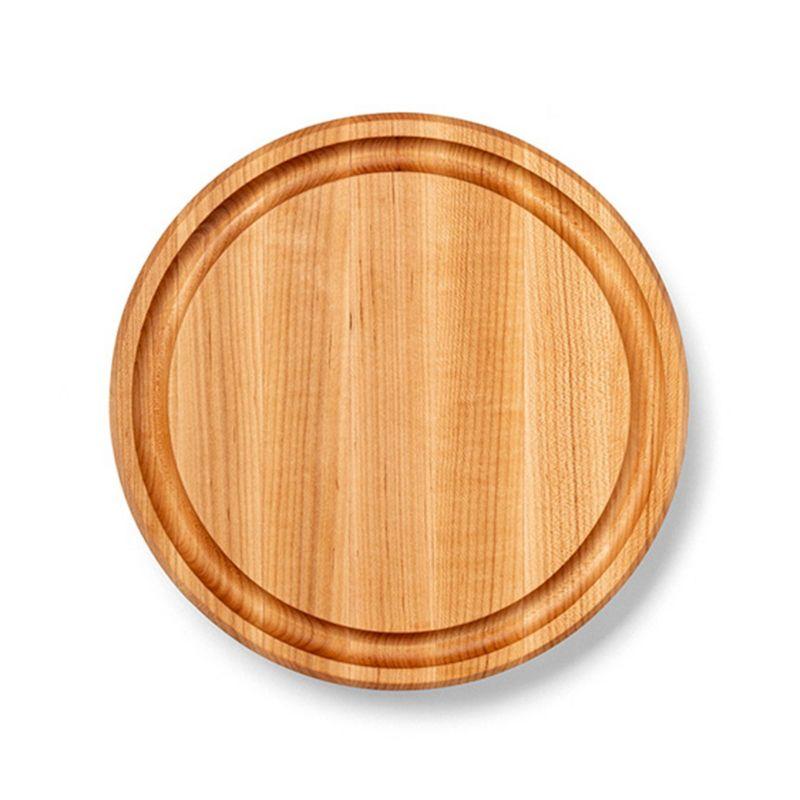 John Boos Chef's Collection Round Maple Cutting Board with Groove
