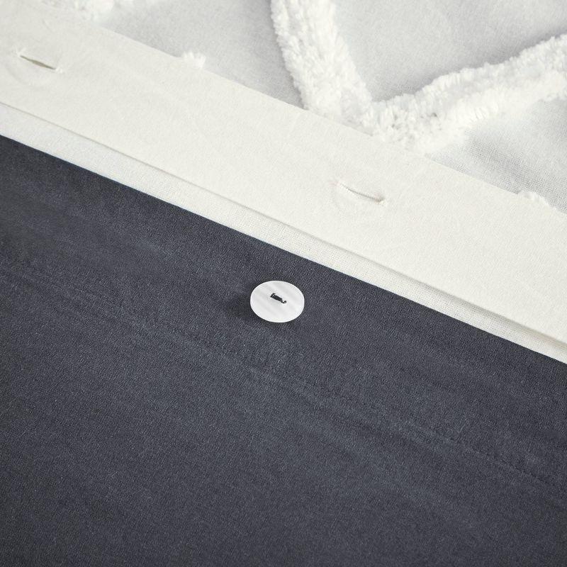 INK+IVY Mila Cotton Duvet Cover Set with Chenille Tufting
