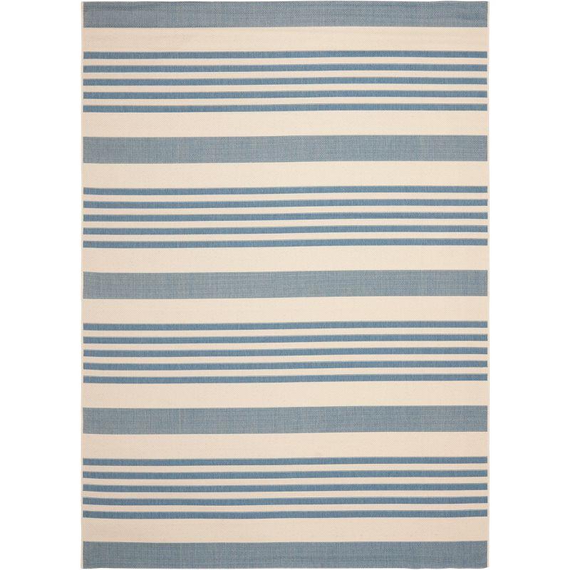 Courtyard CY6062 Power Loomed Indoor/Outdoor Area Rug - Beige/Blue - 8'x10' - Safavieh.