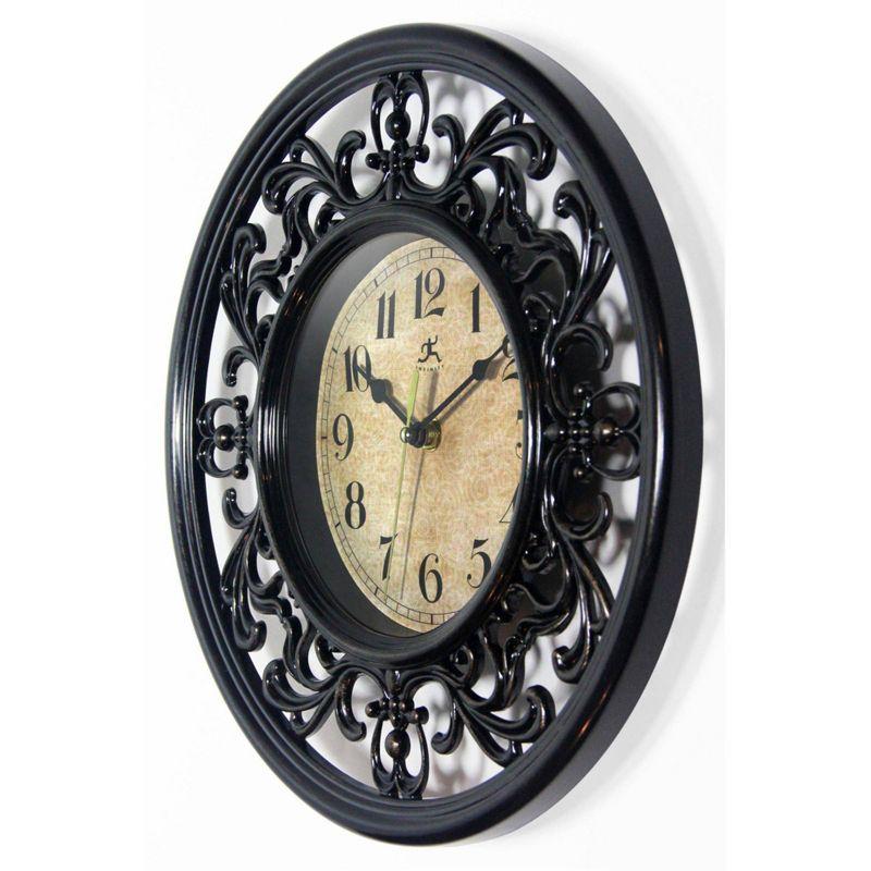 12" Sofia Wall Clock Brown - Infinity Instruments: Modern Analog Indoor Timepiece for Living Room, Kitchen