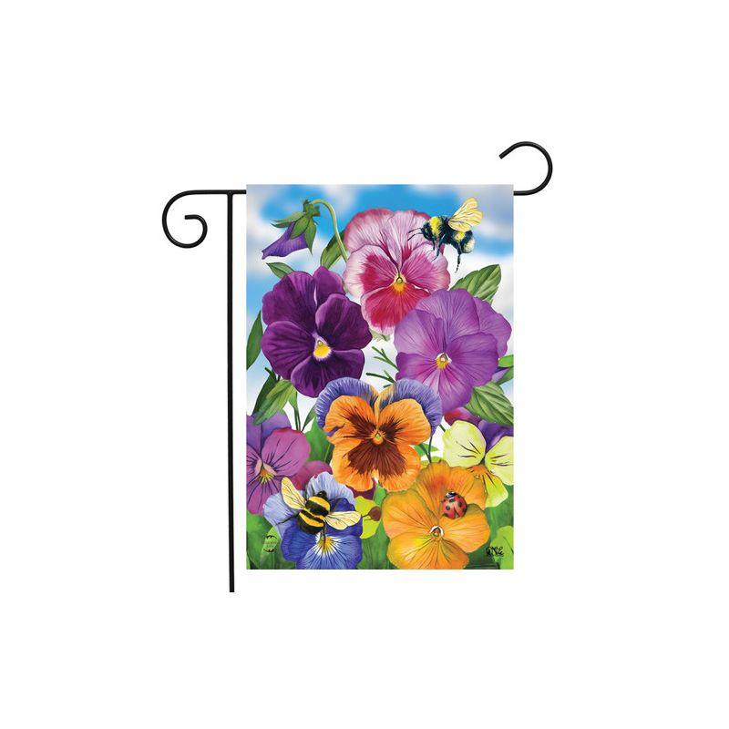 Briarwood Lane Spring Garden Flag 12x18 For Outdoor Pansies Seasonal For Spring Garden Flag Flags For Outside