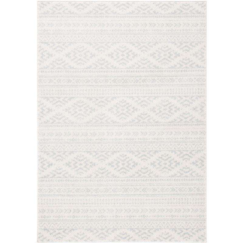 Tulum TUL272 Power Loomed Indoor Area Rug - Ivory/Light Grey - 5'3"x7'6" - Safavieh