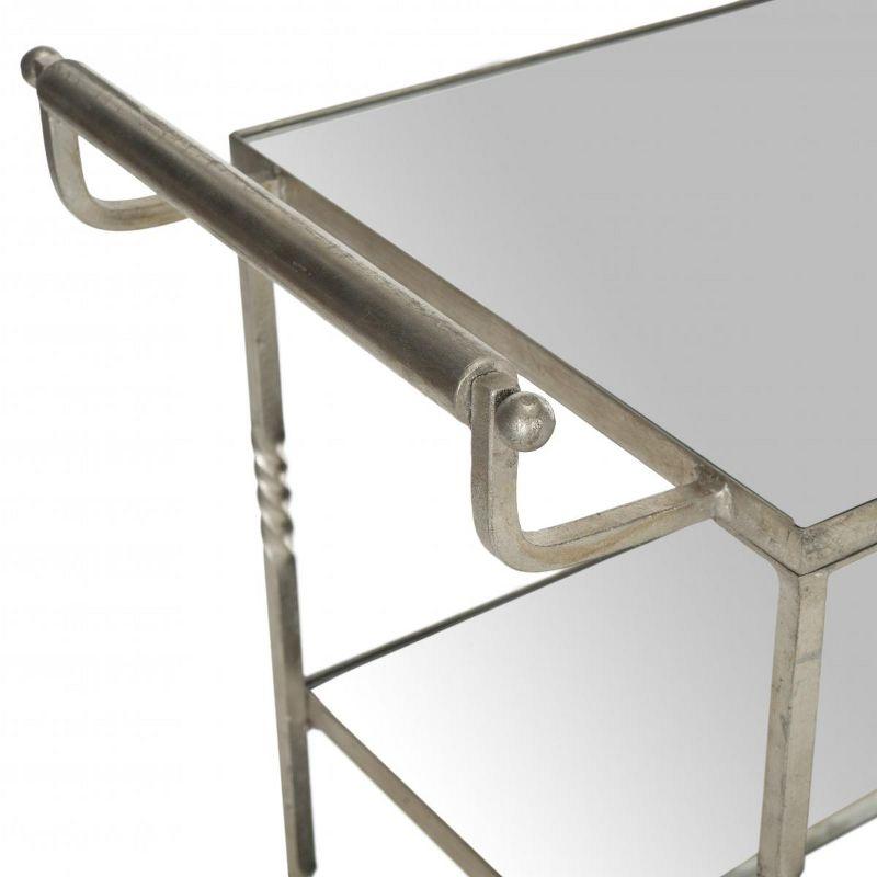 Aurelius Bar Cart - Silver/Mirror - Safavieh