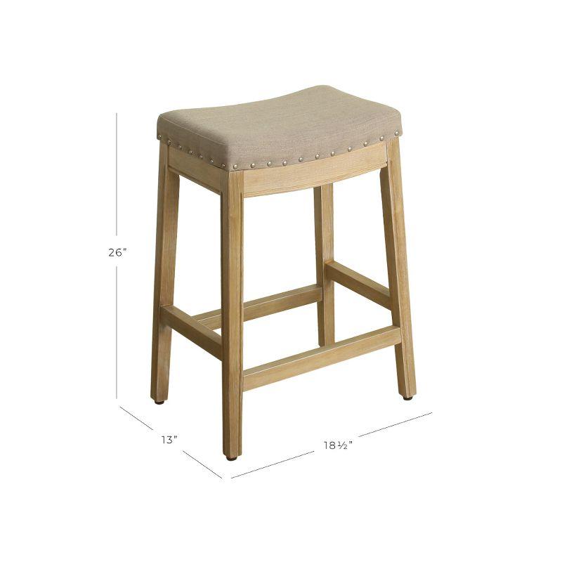 26" Blake Backless Counter Height Barstool with Nailheads - HomePop
