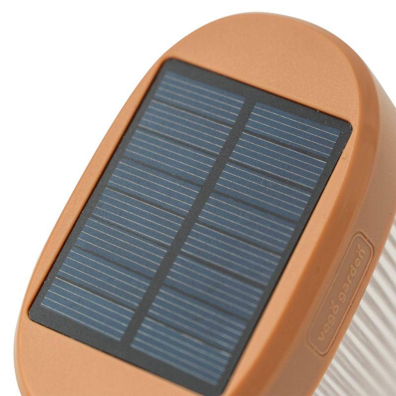 Vego Garden Add ons Rippled Outdoor Waterproof Solar Powered Integrated LED Deck Light Pack (Set of 8)