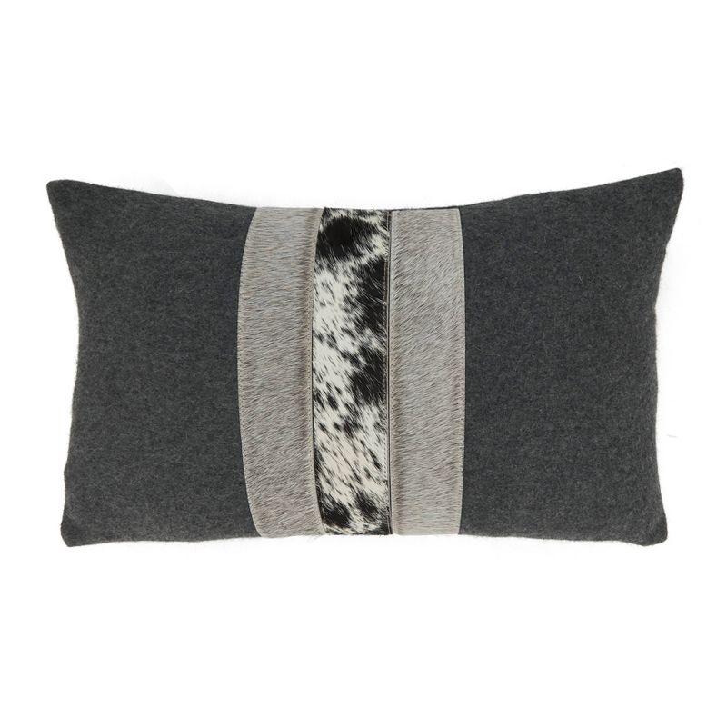 Posh Collection Leather/Suede Throw Pillow