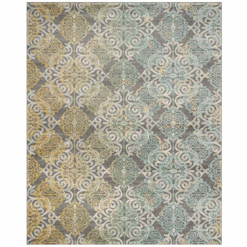 Evoke EVK230 Power Loomed Area Rug - Grey/Ivory - 12'x18' - Safavieh.