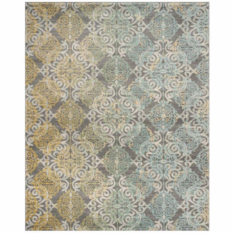 Evoke Grey and Ivory Synthetic Reversible Area Rug