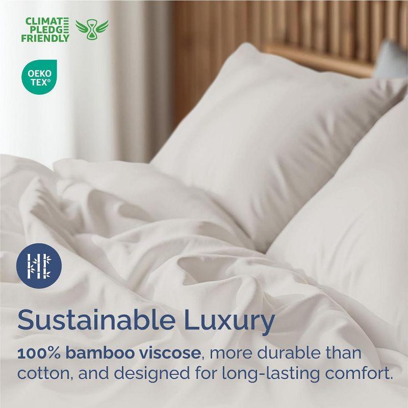 100% Bamboo 4 Piece Deep Pocket Cooling Sheet Set - CGK Linens