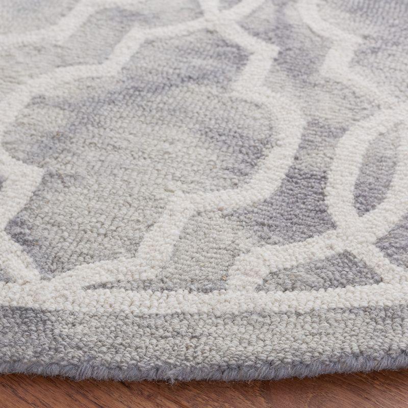 Dip Dye DDY539 Hand Tufted Indoor Area Rug - Grey/Ivory - 7' Round - Safavieh
