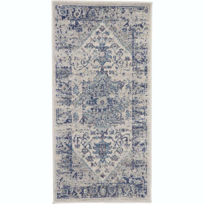Nourison Tranquil Persian Indoor Rug Ivory Light Blue 2' x 4'