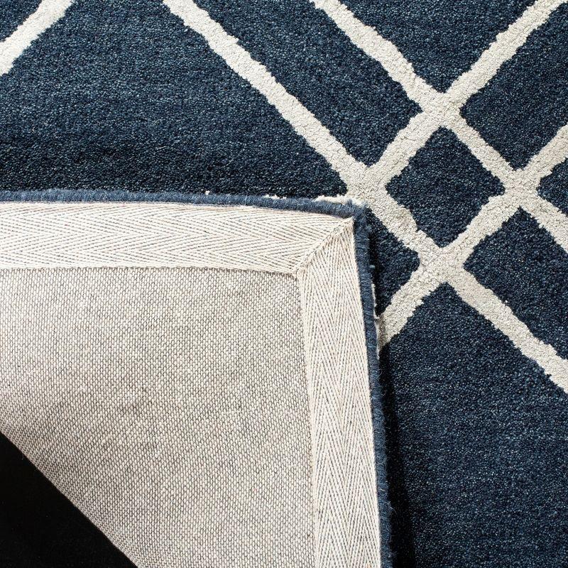 Himalaya HIM901 Handmade Area Rug - 8'x8' - Navy/Silver - Safavieh