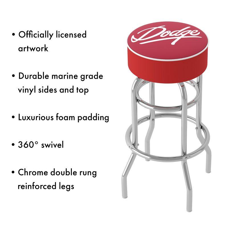 Dodge Signature Swivel Upholstered 31'' Counter Stool with Metal Frame