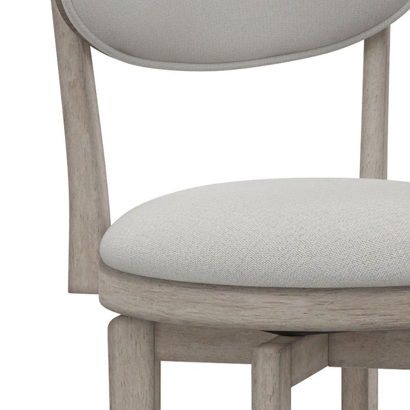 Sloan Barstool Gray - Hillsdale Furniture: Swivel, Upholstered, Aged Wood Finish, 43.5" Height