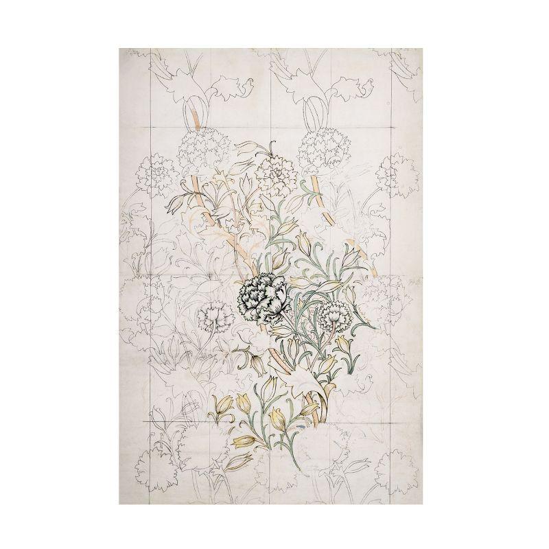 William Morris Floral Pattern Studies V Vertical Canvas Art