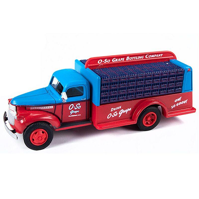 1941-1946 Chevrolet Delivery Bottle Truck "O-So Grape" 1/87 (HO) Scale Model by Classic Metal Works