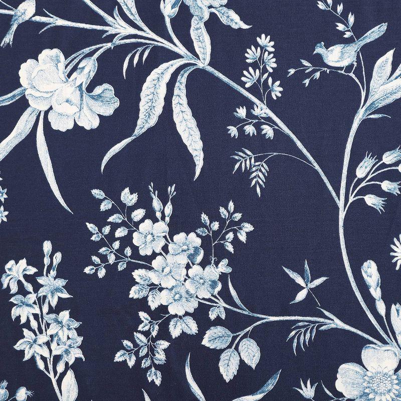 Laura Ashley Branch Toile Cotton Blue Duvet Cover Bonus Set