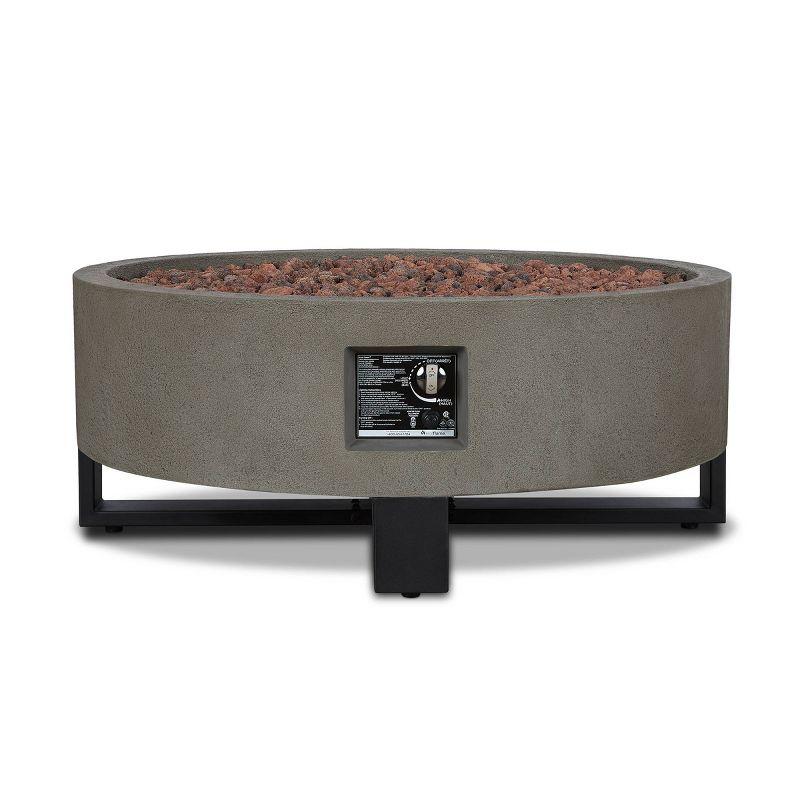 Idledale Propane Fire Bowl - Glacier Gray - Real Flame