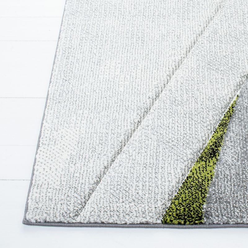 Hollywood HLW710 Power Loomed Area Rug - Grey/Green - 4'x6' - Safavieh.