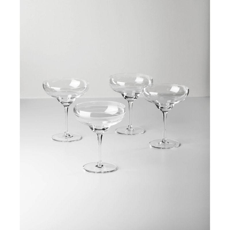 Oneida Clear Etched Glass Margarita Cocktail Set, 4 Pieces