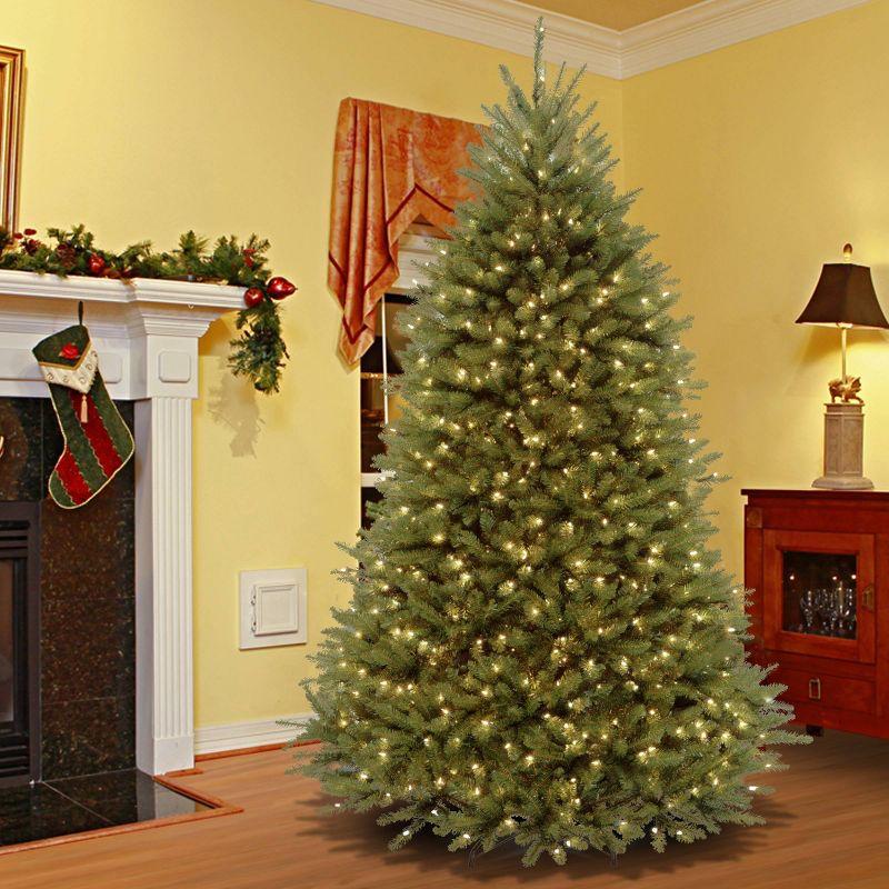 9' Pre-Lit Dunhill Fir Hinged Artificial Christmas Tree with Clear Lights