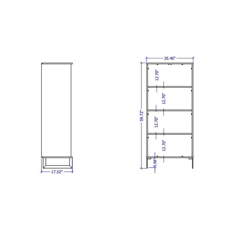 59.72" Lexington 4 Shelf Bookcase - Manhattan Comfort