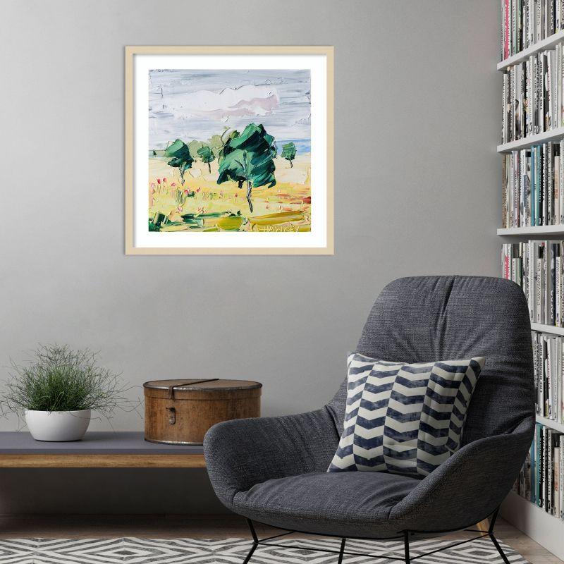 Amanti Art Softly Softly by Angela Hawkey Wood Framed Wall Art Print 25 x 25