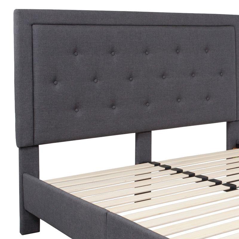 Flash Furniture Roxbury Panel Tufted Upholstered Platform Bed