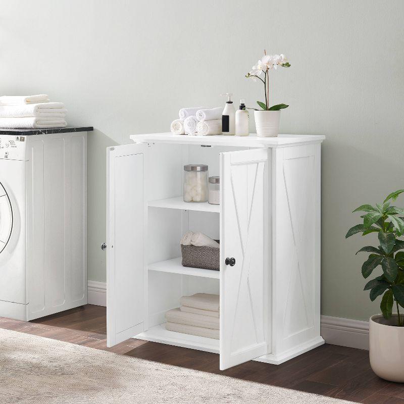 Crosley Clifton Stackable Pantry White: Farmhouse Style, Wood Veneer, Adjustable Shelves, Anti-Tip Hardware