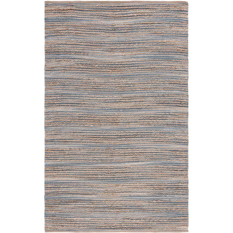 Coastal Charm Blue Cotton Hand-Knotted 5' x 8' Area Rug