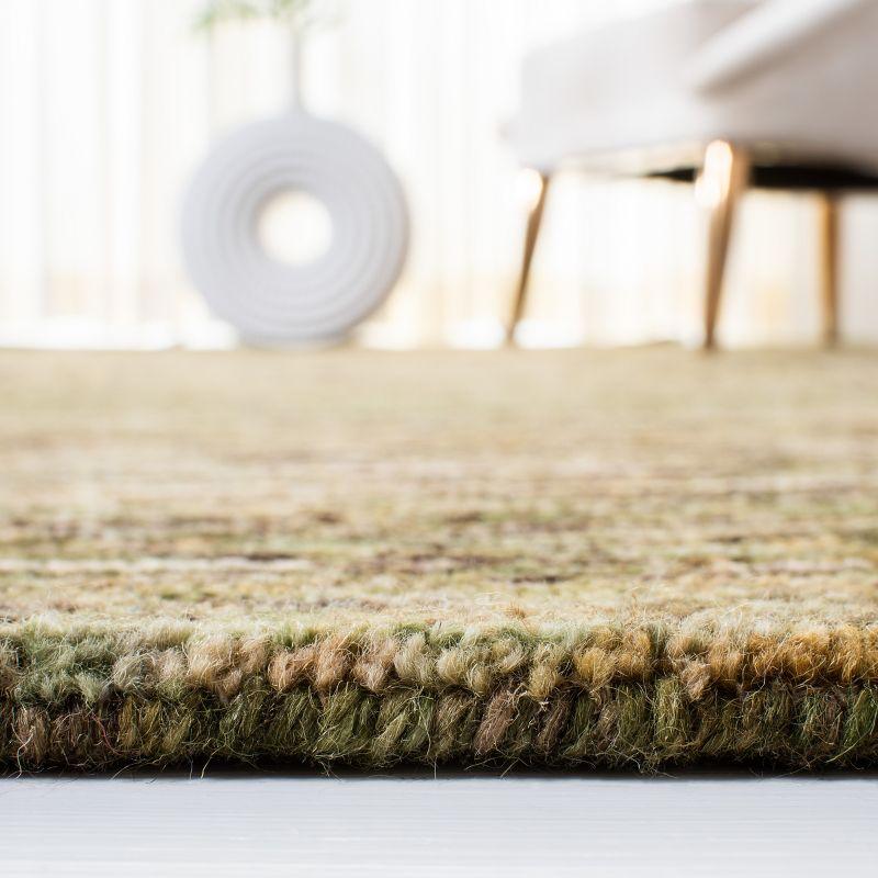 Ikat IKT633 Hand Tufted Area Rug - Green - 4'x6' - Safavieh