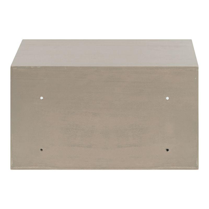 Kate and Laurel Hutton Rectangle Wood Floating Side Table, 12.5x10x7, Gray