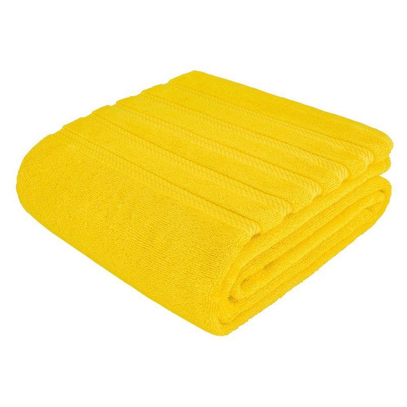American Soft Linen 100% Cotton Jumbo Large Bath Towel, 35 in by 70 in Bath Towel Sheet, Yellow