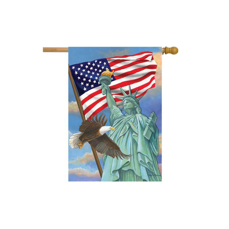 Briarwood Lane Symbols of Freedom Patriotic House Flag Statue of Liberty Eagle 28" x 40"